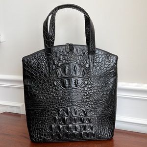VEARI Magnolia Tote Bag Hornback Crocodile Genuine Leather